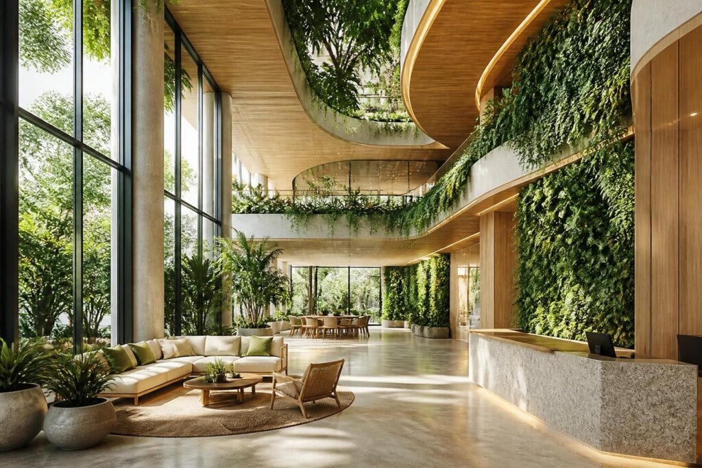 découvrez l'architecture biophilique, une approche innovante qui intègre la nature dans les bâtiments pour améliorer le bien-être et favoriser un environnement durable.