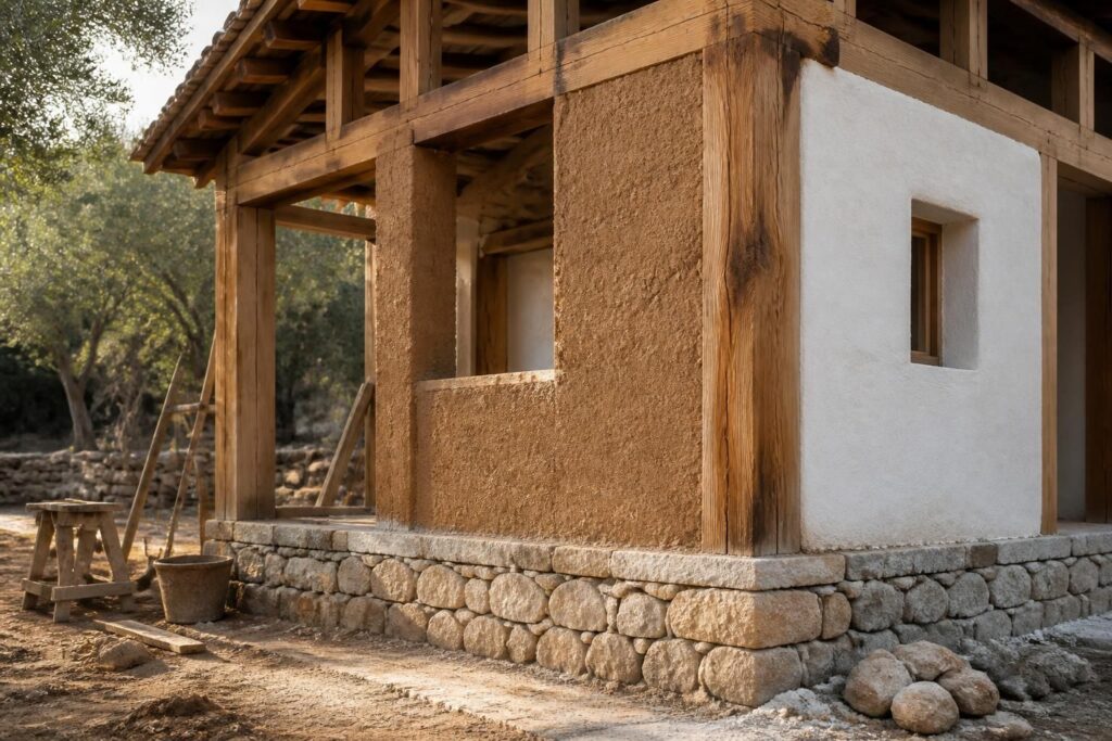 découvrez les avantages des matériaux naturels en construction tels que la terre crue, le bois, la pierre et la chaux pour des bâtiments écologiques, durables et sains.
